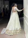 White Colour Pure Rayon With Lace Touch Up Lehenga With Blouse Dupatta LNB 1605 